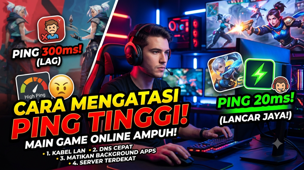 Cara Mengatasi Ping Tinggi Saat Bermain Game