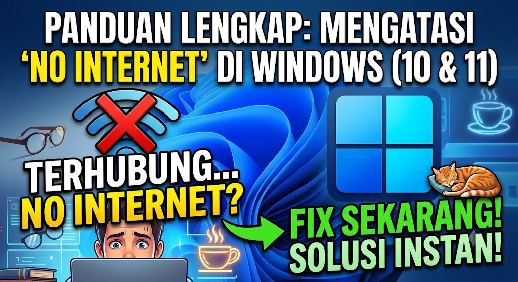Cara mengatasi no internet di Windows